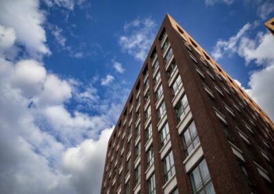 Tall brick building